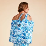 Resim Unisex Tahiti Flowers Babel Çanta Beyaz