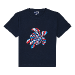 Resim Erkek Çocuk Embroidered Turtle Thomy Tişört Lacivert
