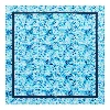 Picture of Unisex Flower Tie & Dye Carre9 Pareo Lacivert