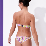 Resim Kadın Rainbow Flowers Fraz Bikini Altı Mor