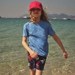 Resim Çocuk Gabinny Havlu Tişört Mavi