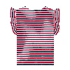 Resim Kız Çocuk Striped Genny Tişört Kırmızı