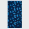 Resim Erkek Sand Ronde des Tortues Jacquard Organik Pamuk Plaj Havlusu Mavi