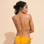 Resim Kadın Flou Bikini Üstü Turuncu