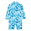 Resim Çocuk Tahiti Flowers Guppy UV Korumalı Tişört Beyaz