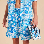 Picture of Erkek Tahiti Flowers Copp Terlik Beyaz