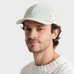 Resim Erkek Camo Seersuckers Çizgili Şapka Haki