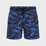 Resim Erkek Moopea Sparkling Whales Monogram Jacquard Mayo Lacivert