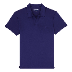 Resim Erkek Pirinol Tencel Polo Mavi