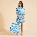 Resim Unisex Tahiti Flowers Babel Çanta Beyaz