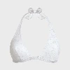 Picture of Kadın Fleche Monogram Jacquard Bikini Üstü Beyaz