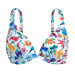 Resim Kadın Happy Flowers Faithful Bikini Üstü Beyaz