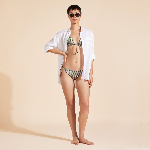 Resim Kadın Flowers Flore Bikini Altı Kahverengi