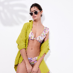 Resim Kadın Rainbow Flowers Lizzy Bikini Üstü Mor