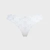 Picture of Kadın Frise Monogram Jacquard Bikini Altı Beyaz