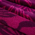 Resim Erkek Sand Organik Pamuk Birds Jacquard Plaj Havlusu Mor
