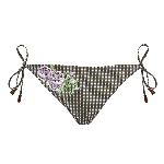 Resim Kadın Flowers Flore Bikini Altı Kahverengi