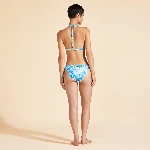 Resim Kadın Tahiti Flowers Flechett Bikini Üstü Beyaz