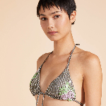 Picture of Kadın Flowers Fucci Bikini Üstü Kahverengi