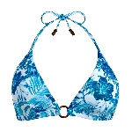 Resim Kadın Tahiti Flowers Flechett Bikini Üstü Beyaz