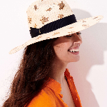 Picture of Kadın Vilebrequin x Borsalino Claudia Şapka Bej