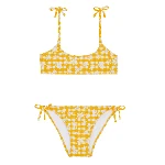Resim Kız Çocuk Turtle Vichy Gwendy Bikini Sarı